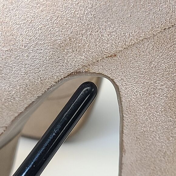 Zigi Soho Kelis Beige Suede Peeptoe Platform Heels Sz 6.5 - Picture 16 of 16